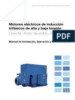 WEG Motor de Induccion Trifasico de Alta y Baja Tension Rotor de Anillos 11171348 Manual Espanol