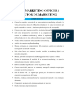 Chief Marketing Officer / Director de Marketing: Competencias