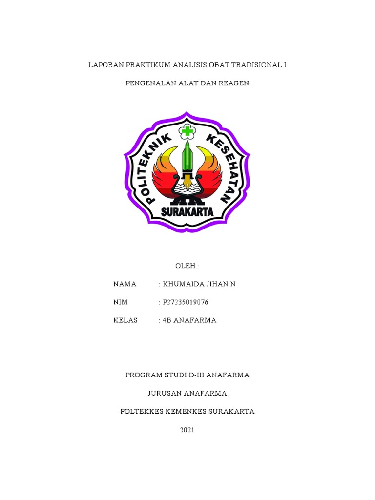 Laporan Praktikum Analisis Obat Tradisional I | PDF