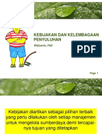 KEBIJAKAN DAN KELEMBAGAAN PENYULUHAN