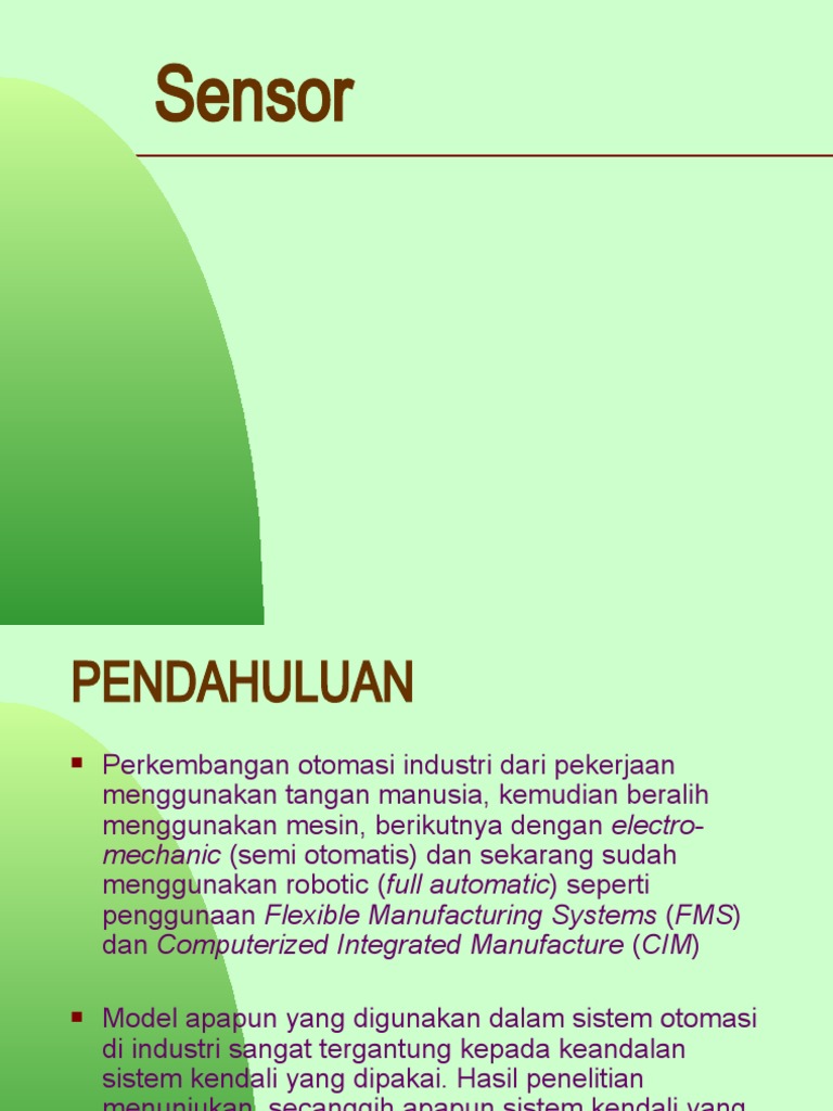Sensor Dan Jenisnya | PDF