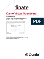 Dante Virtual Soundcard: User Guide