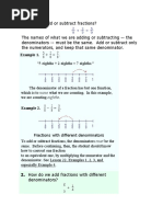 How Do We Add or Subtract Fractions