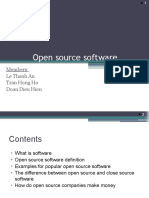 Open Source Software: Members: Le Thanh An Tran Hong Ha Doan Dieu Hien