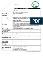 Lesson Plan Template: Standards of Learning Essential Questions