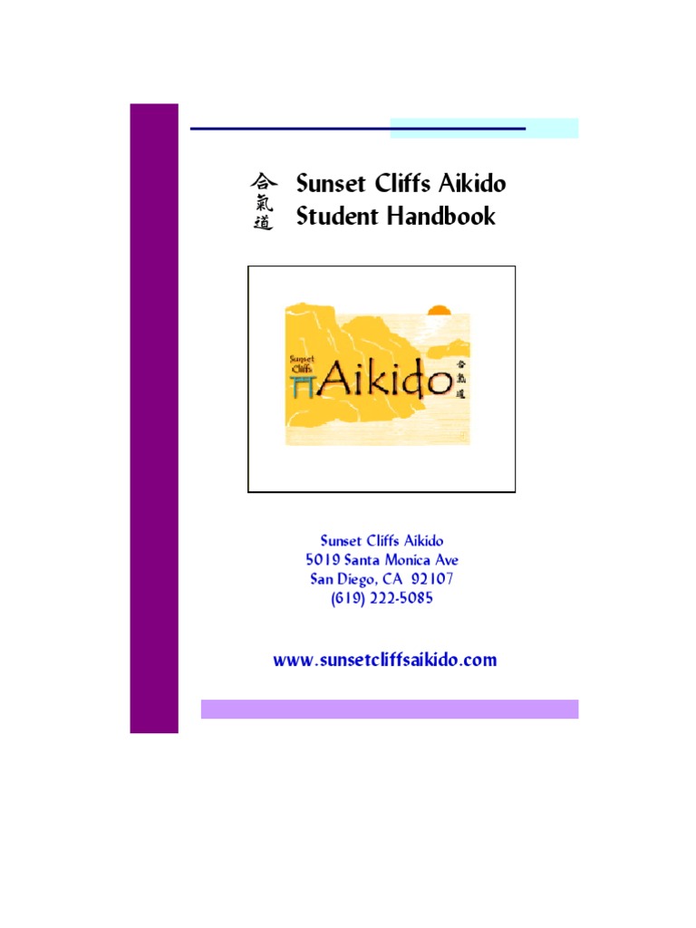 Sunset Cliffs Aikido Student Handbook PDF Aikido Japanese Martial