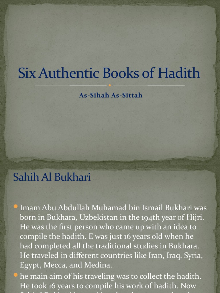 What Are The Authentic Books Of Hadith