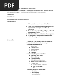 PLANNING 1 Syllabus