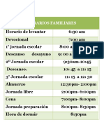 Horarios Familiares