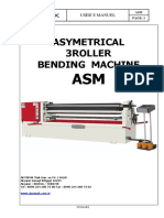 AS Ymetrical 3roller Bending Machine: User'S Manuel