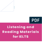Listening and Reading Materials For IELTS TOP 10 TOPICS