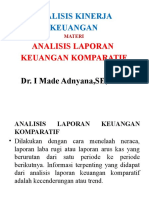 Analisis Laporan Keuangan Komparatif