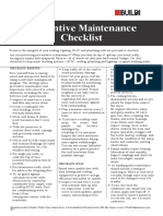 Buiding Preventive Maintenance Checklist