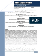 The Role of Vocabulary Knowledge in Speaking Development of Saudi EFL Learners Raja Muhammad Ishtiaq Khan