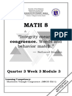 Math 8: "Integrity Means Behavior Match."