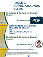 Module 2 - Lesson 2.1 - Flexural Analysis of Beams & Uncracked Concrete Stage
