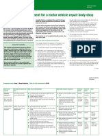 Example Risk Assessment For A Motor Vehicle Repair Body Shop