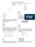 Prova de Física Cefet 2009