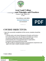 Management Principles and Practices