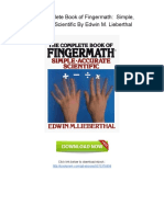 (G782.Book) Download Ebook The Complete Book of Fingermath: Simple, Accurate, Scientific by Edwin M. Lieberthal