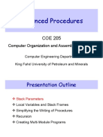 Advanced Procedures: Computer Organization and Assembly Language