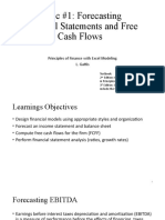 Topic #1: Forecasting Financial Statements and Free Cash Flows