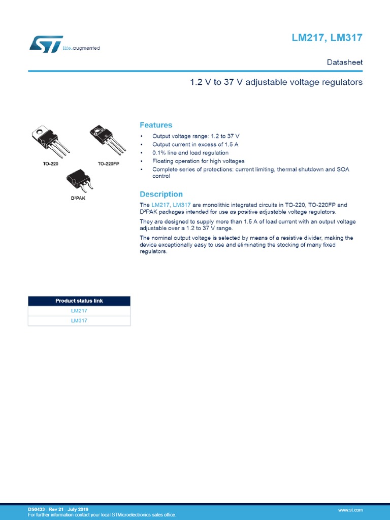 LM317 Datasheet PDF
