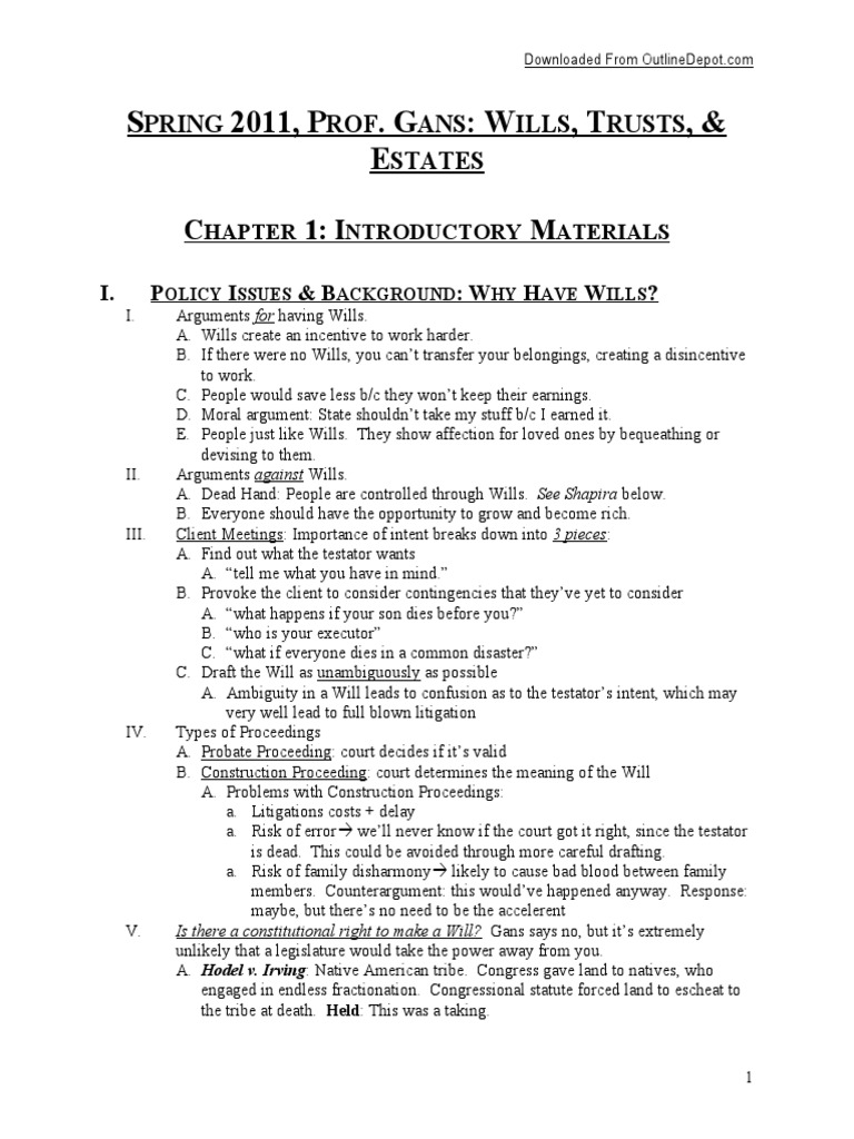 Wills | PDF | Probate | Will And Testament
