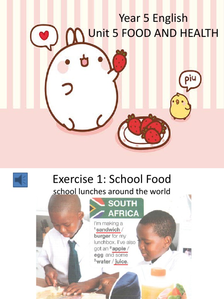 Year 5 Food and Health Lesson Plan | PDF | Lunch | School Meal