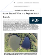 Introduction - What Are Alternative Stable States - What Is A Regime Shift - Alternative Stable State Theory and Regime Shifts - Passel