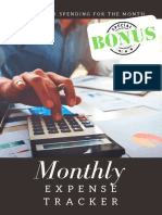 BONUS - Monthly Expense Tracker PDF