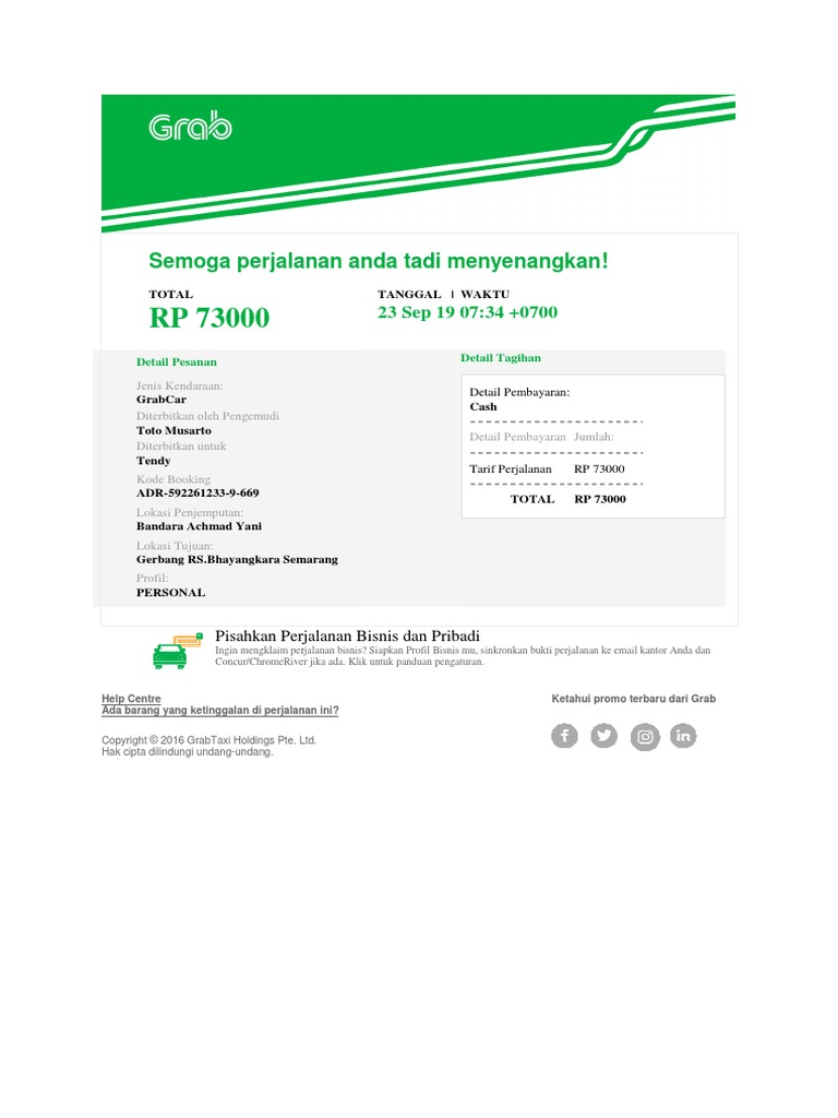 Grab Tendy Semarang | PDF