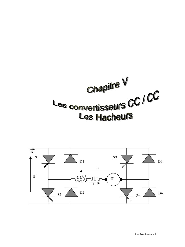 Hacheurs : Convertisseurs DC-DC Essentiels | PDF | Électronique de ...