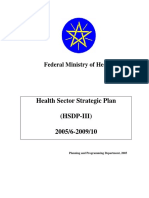 Ethiopia Health Sector Development Planhsdp III