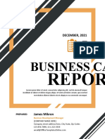 Cover Page For Business Case Report