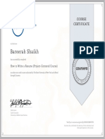 Resume Certificate