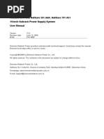 Netsure 501 A50, Netsure 501 Aa0, Netsure 701 A51 19-Inch Subrack Power Supply System User Manual