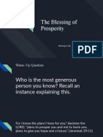 The Blessing of Prosperity Powerpoint