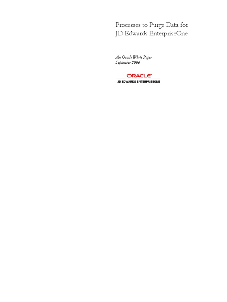 E1upgrade Purge Tables | PDF | Electronic Data Interchange | Accounts ...
