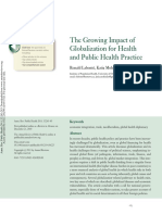 The Growing Impact of Globalization For Health and Public Health Practice