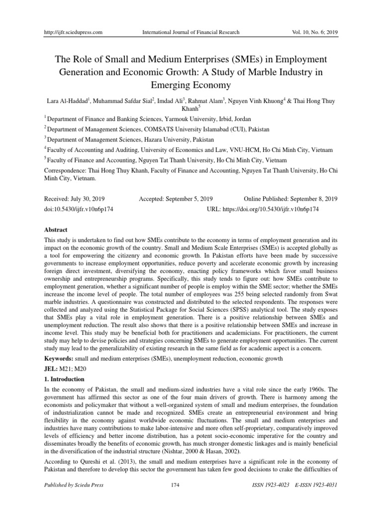 SMEs Boost Employment in Pakistan Marble Industry | PDF | Small And ...