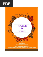 HTML Tables