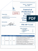 7.5.1C Control of production & service provision (Fabrication)