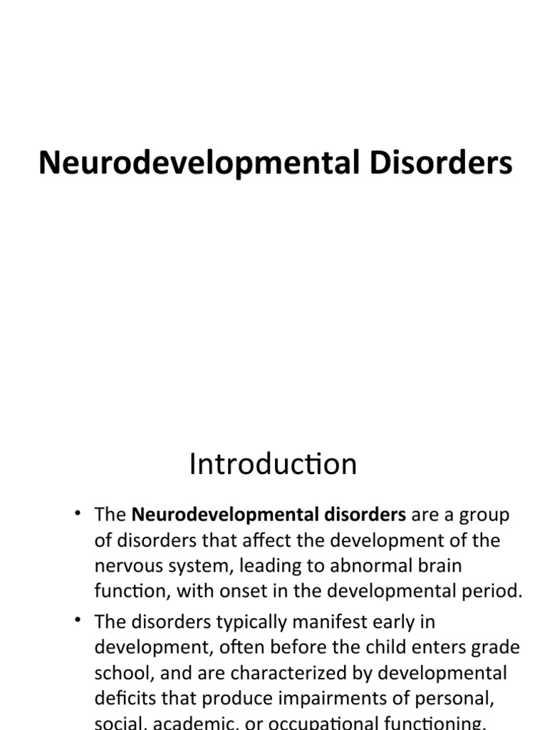 Overview of Neurodevelopmental Disorders | PDF | Attention Deficit ...