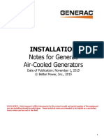 Installation Notes For Generac Air Cooled Generators