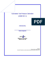 Hydrostatic Test Pressure Calibration (ASME B31.3) : Authorized by