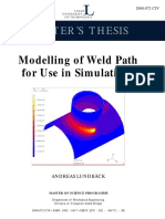 Master'S Thesis: Modelling of Weld Path For Use in Simulations