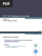 ACCT 202: Managerial Accounting: Activity-Based Costing