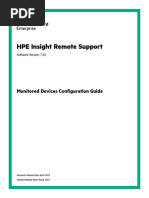 HPE - A00067905en - Us - HPE Insight Remote Support 7.10 Monitored Devices Configuration Guide