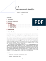 QABE Lecture 4 Geometric Progressions and Annuities: School of Economics, UNSW 2011